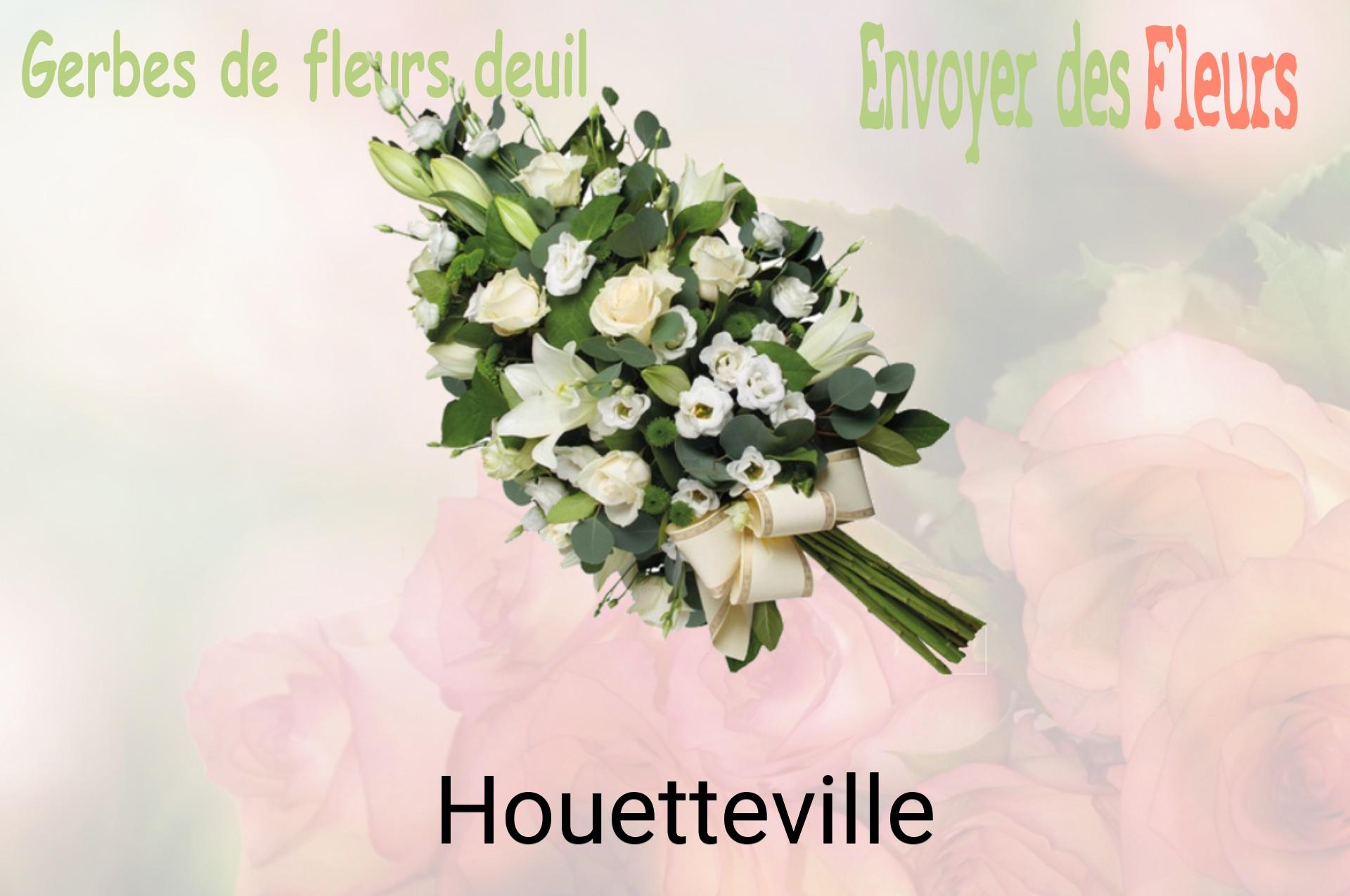 Gerbe de fleurs de deuil livrée à Houetteville